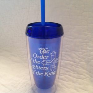 20oz Blue Tumblers with Lid and Straw